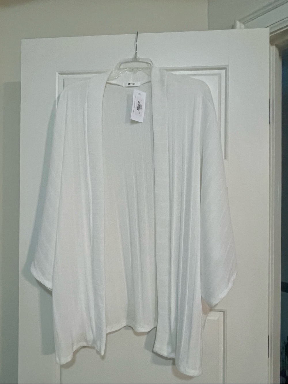 Cherish White Open-Weave Cardigan